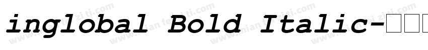 inglobal Bold Italic字体转换